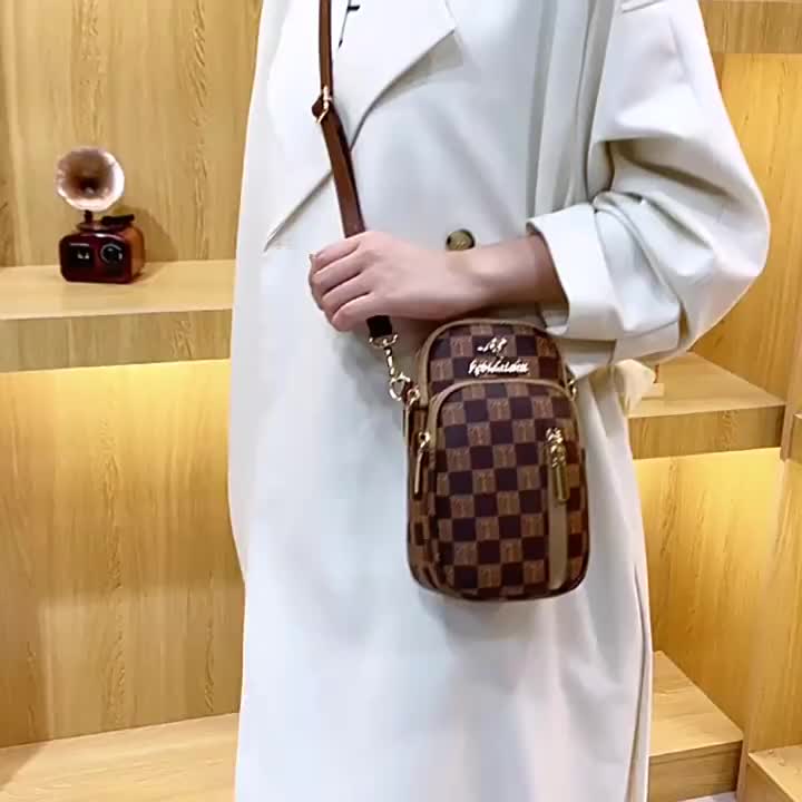 ARRS Tas Selempang Wanita Model Terbaru Kulit PU Minimalis & Praktis dengan Tas HP Cocok untuk Acara Santai dan Sehari-hari