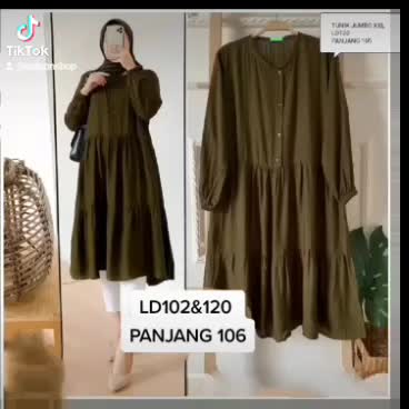 Tunik Wiza Jumbo Ld120 Pb105 Bahan Sakila&Moscrepe Busui dan Bumil Friendly Hijab Muslimah Midi Dress Atasan Fashion Wanita Muslim Panjang Rempel Cod