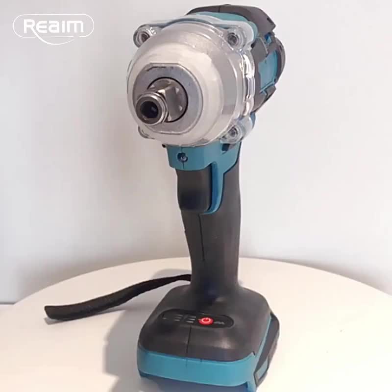 REAIM Cordless Impact Wrench Brushless 13Mm 1/2Inch Untuk Baut Mobil Impact Baterai Impact Wrench Electric Batrai Makita engkol pas Pembongkaran sepeda motor yang mudah