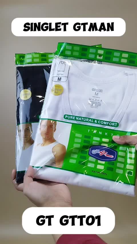 Kaos Singlet GTMAN GTT 01 Putih Isi 1 Pcs katun pria