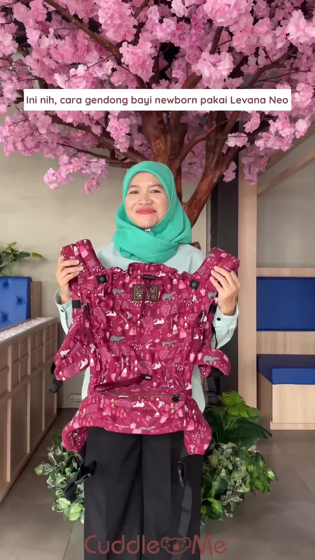 Levana Carrier Gendongan Bayi Cuddleme Mshape Newborn Gendongan Depan Cuddle Me Aman dan Nyaman Empuk bisa dipakai sampai Toddler