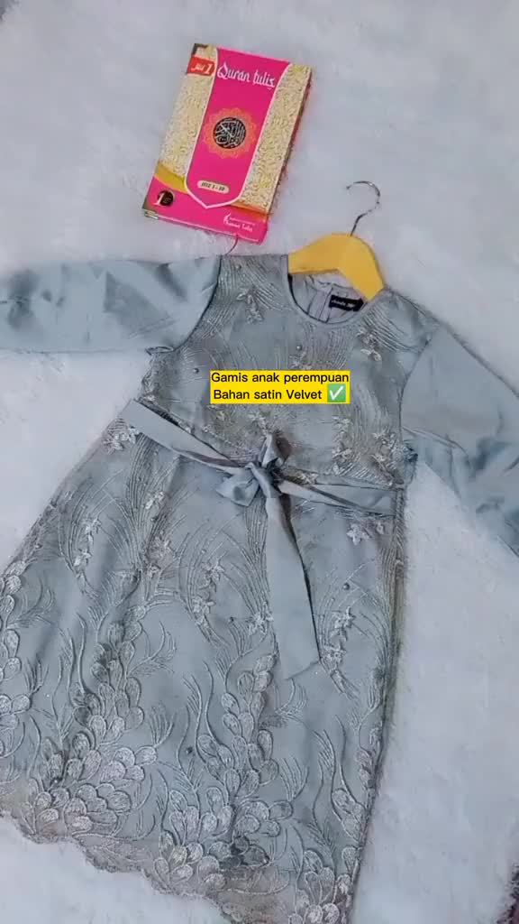 Baju Gamis Anak 0-4 Thn Set Kerudung Syari Brukat Cornelli Mutiara Kualitas Premium