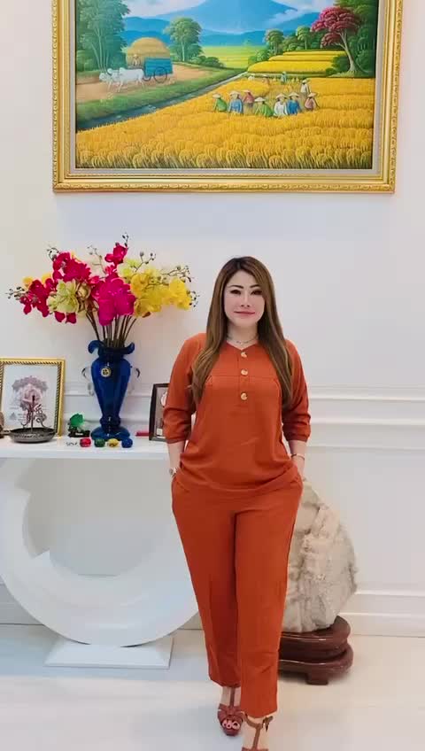 Vidya - Setelan Rayon Twill 16604 - Bahan Katun Tebal - Celana Kulot Panjang