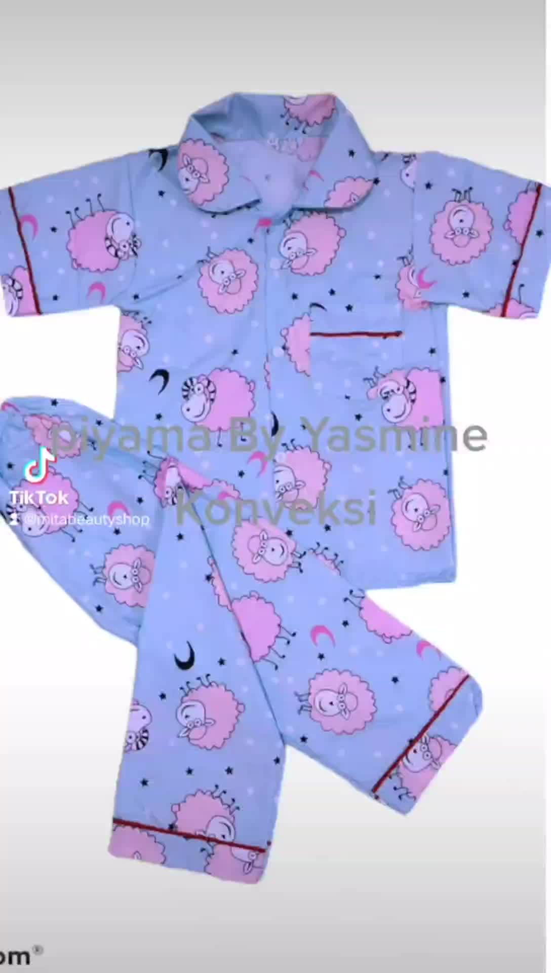 PROMO PIYAMA ANAK 1-5 THN BAHAN POLY MIKRO LOKAL PIYAMA ANAK VIRAL MURAH Cowo Cewe
