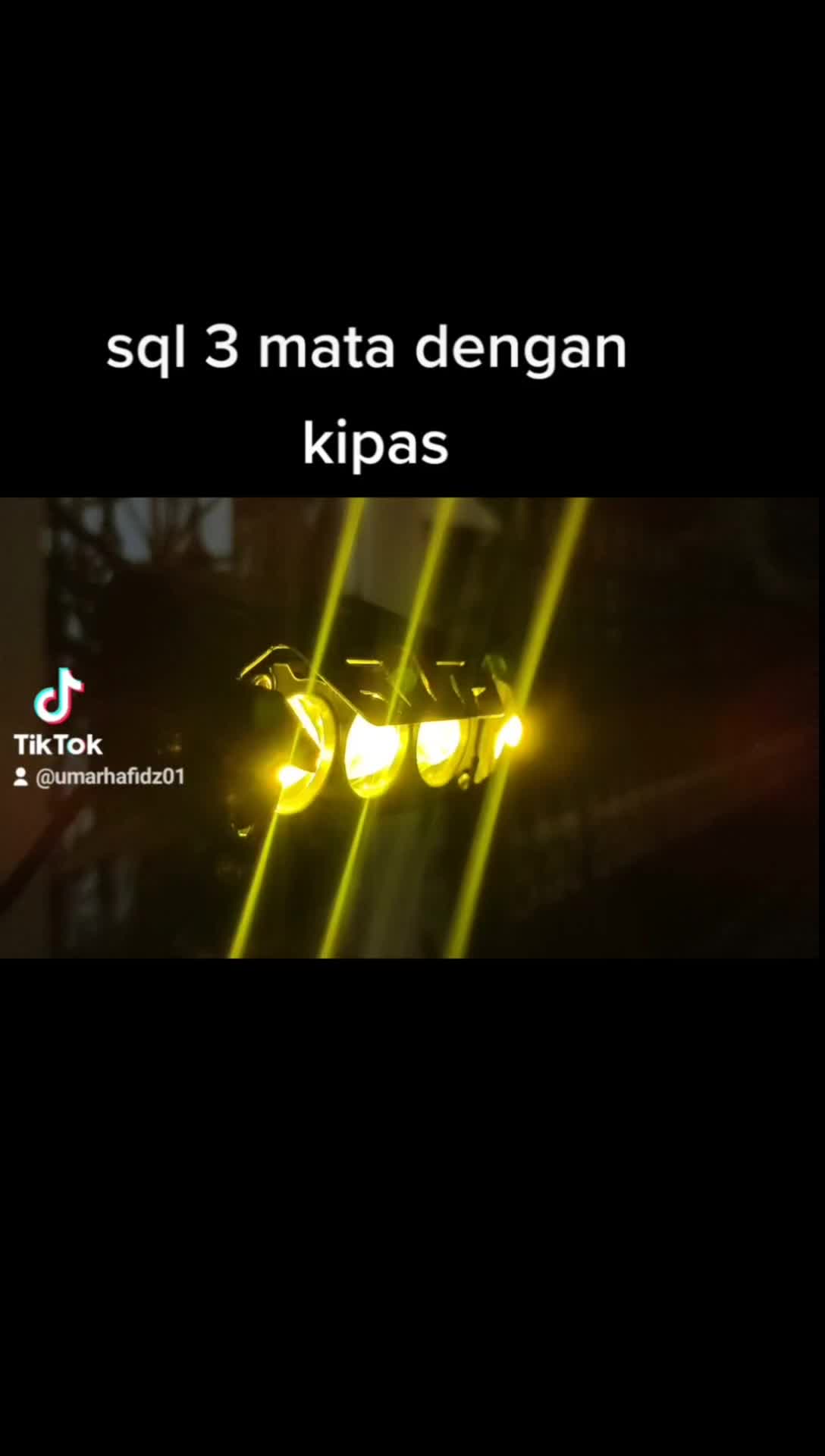 Lampu Sorot Tembak LED Laser Gun SQL 3 Mata High Low 60 Watt High Low Motor Mobil Kuning Putih