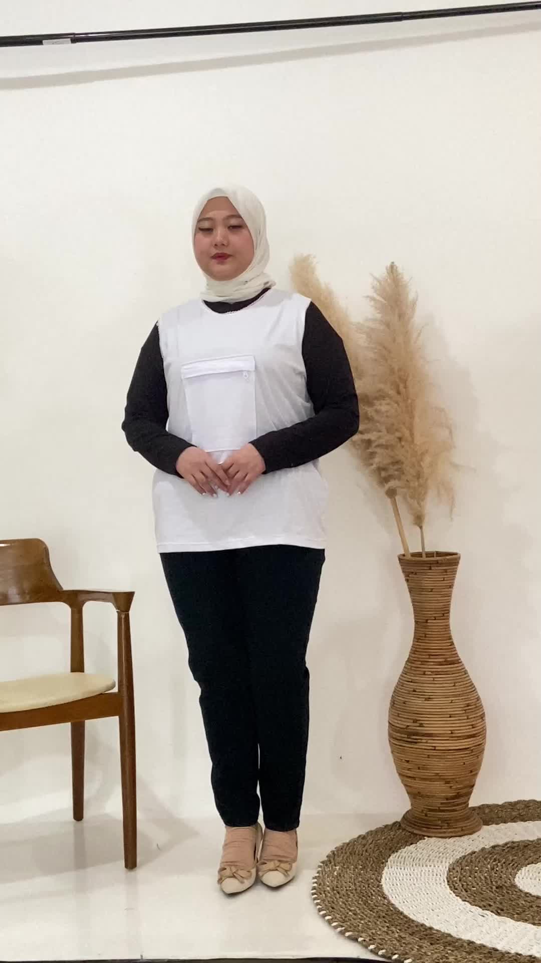 Singlet Kantong Wanita Dewasa Jumbo Dalaman Gamis Perlengkapan Haji dan Umroh