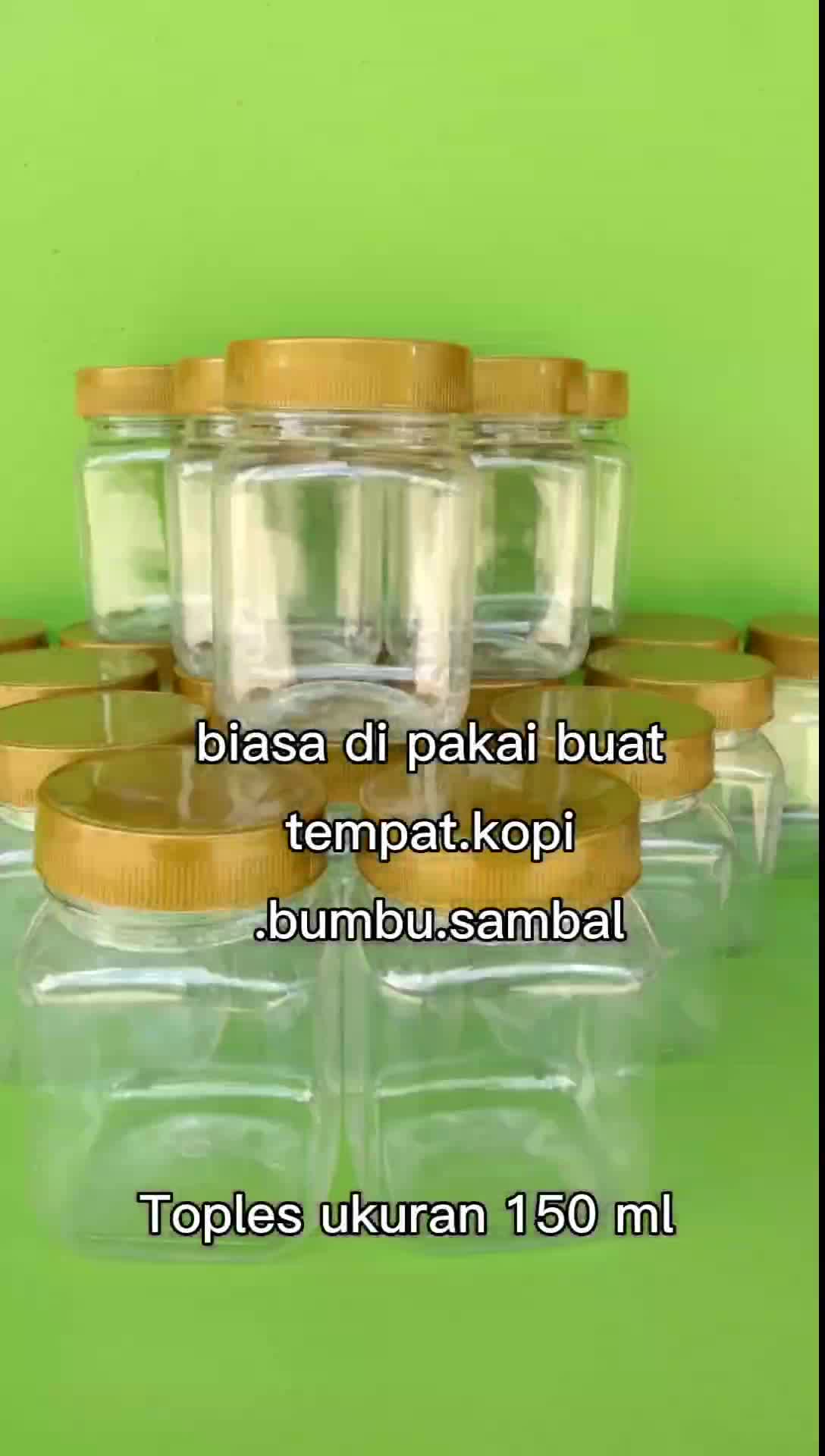 10 pcs Toples Kotak Bumbu / sambal / kopi  / Bawang goreng  200 ml   Plastik Dapur Kitchenware