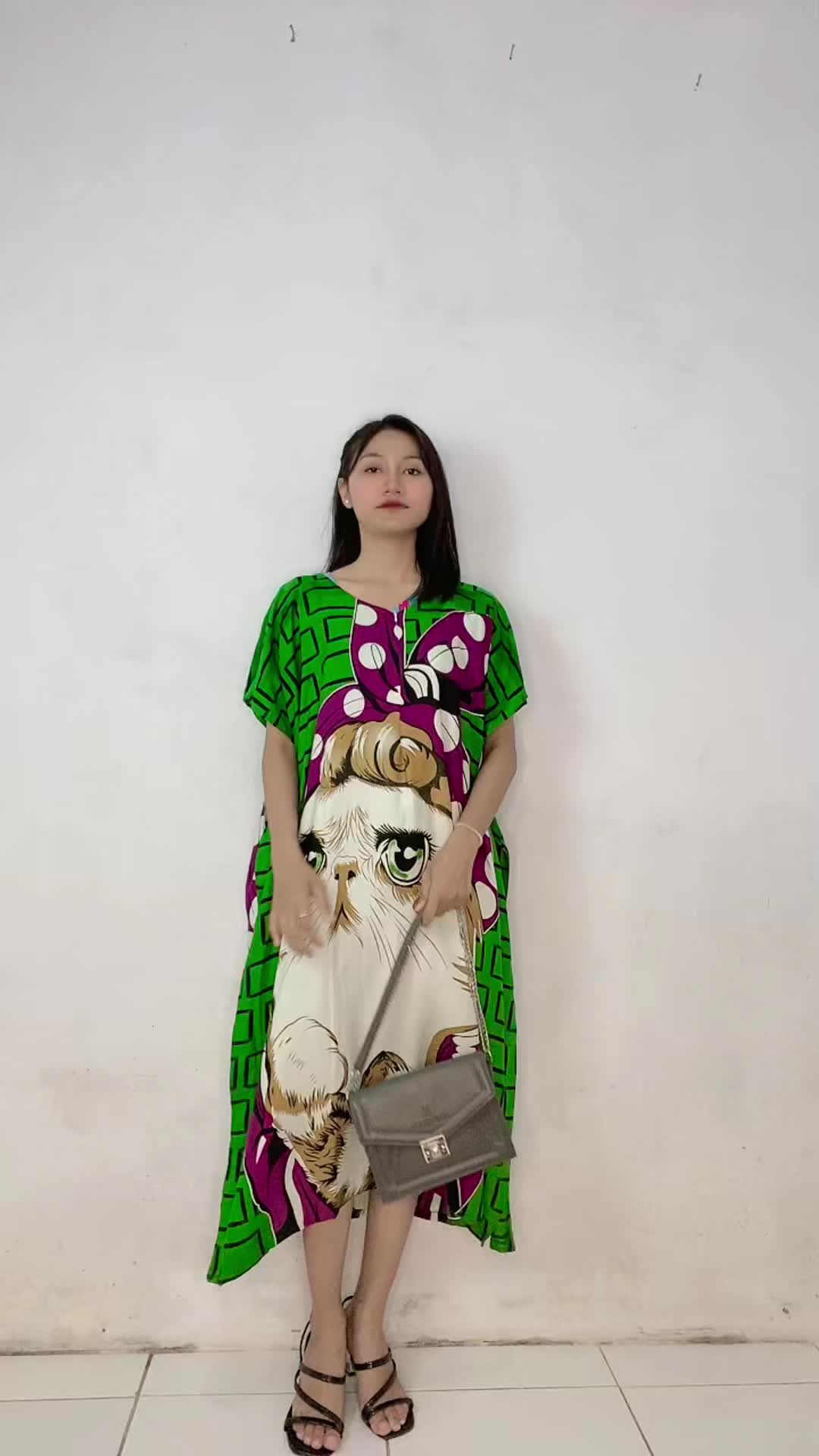 PAKET HEMAT Daster Sofia Kerah Isi 2 Pcs Rayon Busui Bumil Wanita Tidur Panjang Dress Pendek Motif Batik Katun
