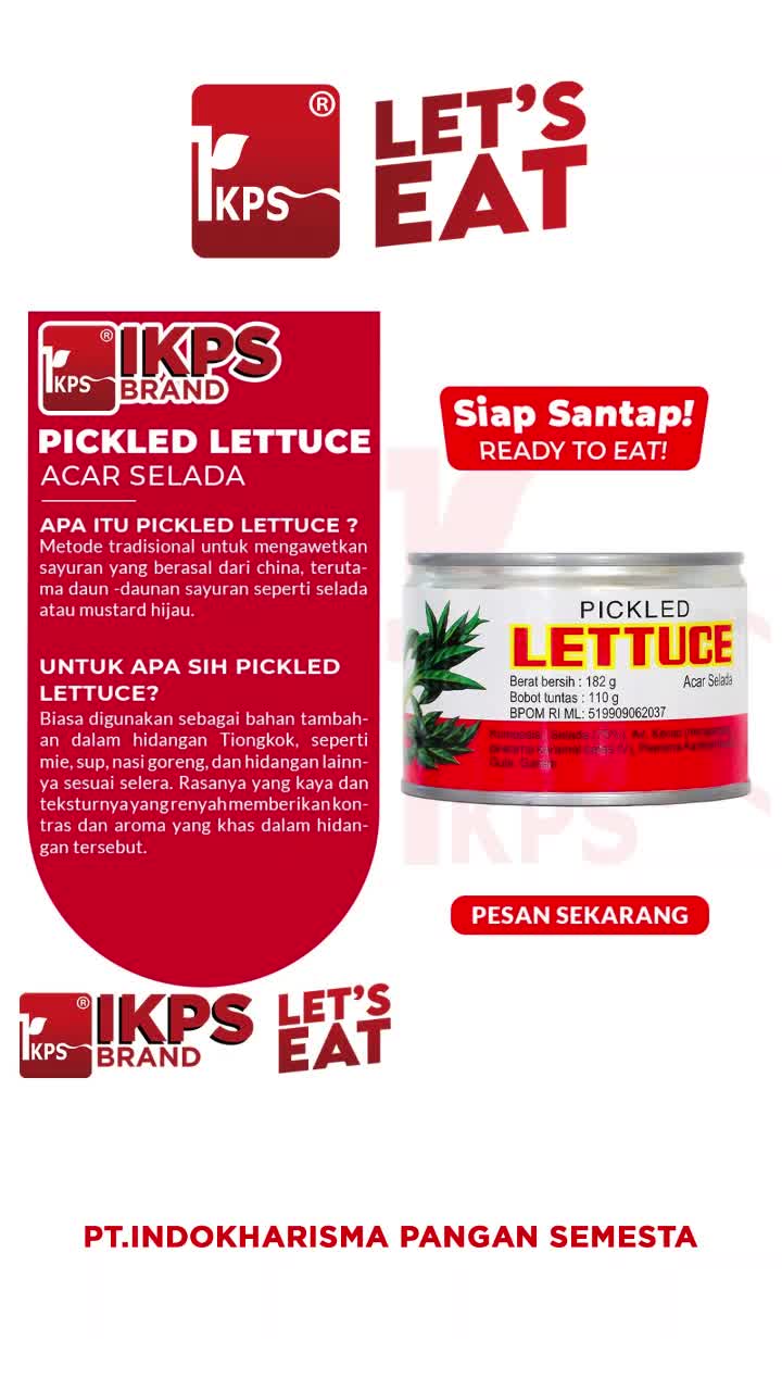IKPS Pickled Lettuce Acar Selada 182 Gram Food