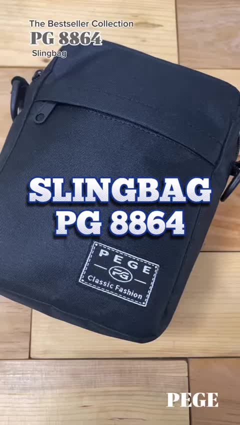Tas Selempang Polos Pria PEGE Slempang Bahu Trendy - PG 8864 slingbag cowo
