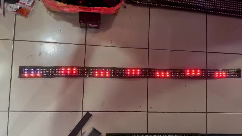 Strobo 3 Baris Non Running Text lampu led fleksibel Car Truk