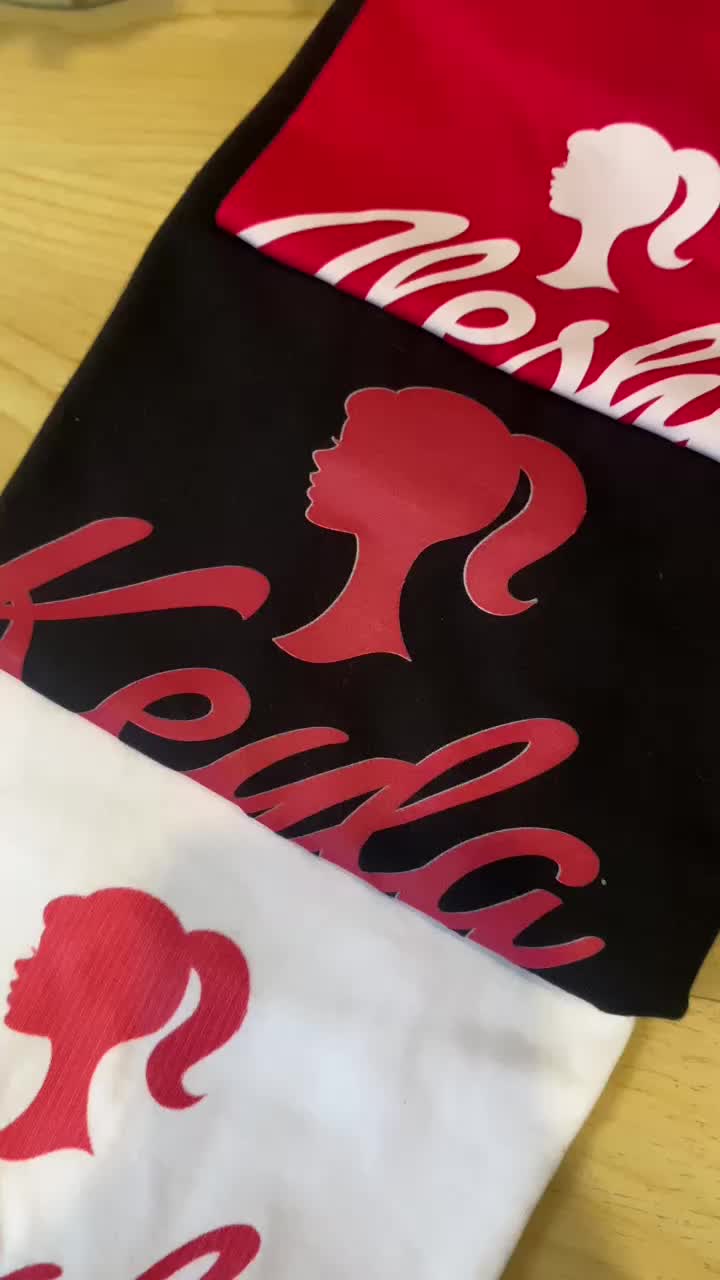 KAOS ANAK CUSTOM SABLON NAMA DESAIN SILUET BARBIE CUSTOM NAMA KAOS COTTON COMBED 30S MURAH KAOS ANAK CEWE PEREMPUAN Fashion