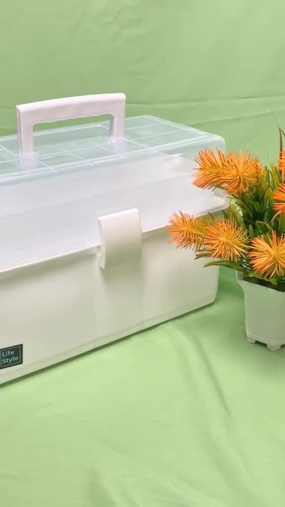 WARS Box Organizer Kotak Tempat Penyimpanan Serbaguna Jepit Rambut Mainan Makeup Anak 2 Tingkat Plastik