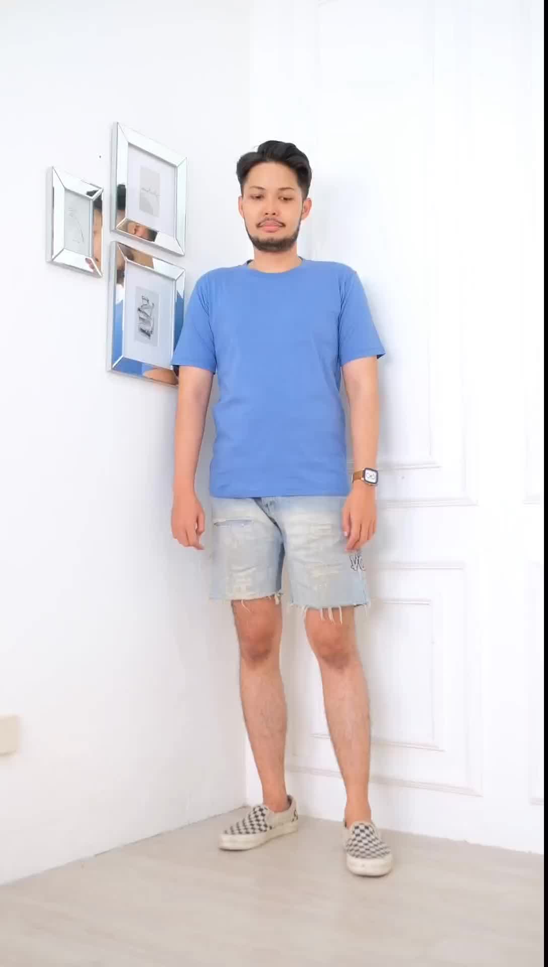 Kaos polos katun combed 24s Pendek