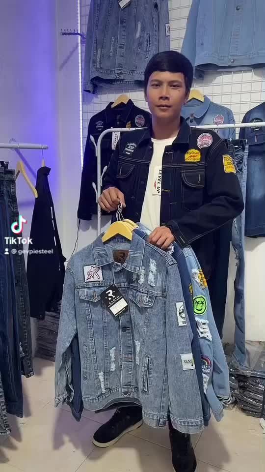 JAKET JINS PRIA JAKET JEANS DENIM PRIA JAKET LEVI MAI EFFORT KEREN Distro Hitam Motif jaket
