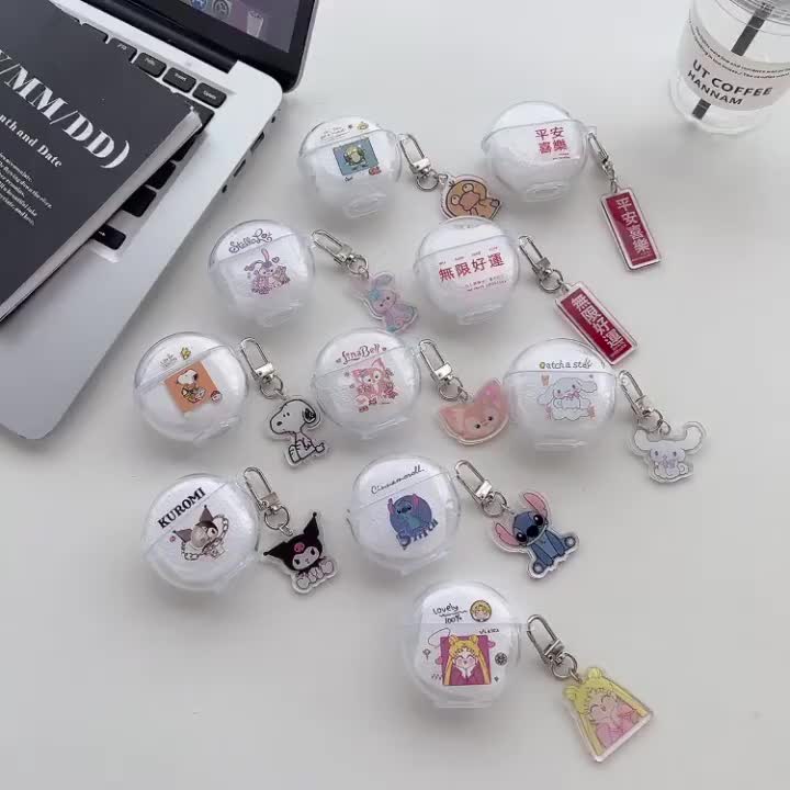 Matei COD  Pro 6 TWS Earphone Headset Bluetooth Nirkabel Kontrol Sentuh Bass Stereo 9D Headphone Olahraga Dengan Casing Kartun Lucu Earphones Wireless  Earbud Ponsel Telepon