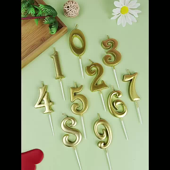 BISA COD Li5736 Lilin Ulang Tahun Bentuk Angka 0- 9 / Birthday Candle Number