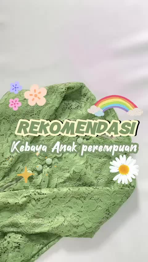 Baju Kebaya Anak Perempuan Modern Setelan Brukat Rok Plisket Indah Set