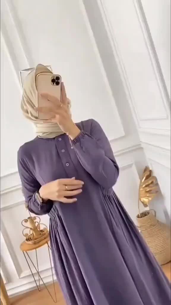 Gamis Hitam Elegan Kekinian, Cocok untuk Kondangan