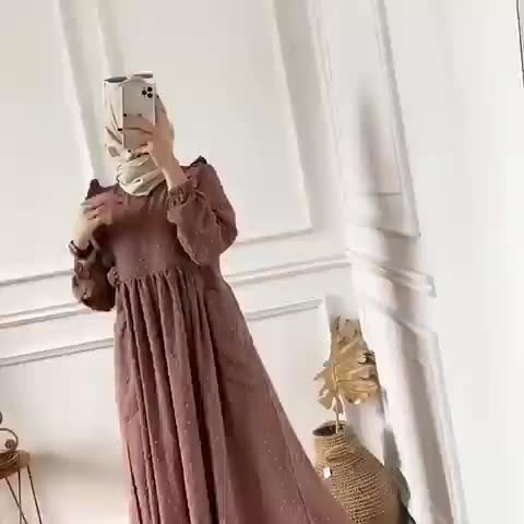 Gamis crinkle Uragiri Giska dress Jumbo Murah Wudhu friendly