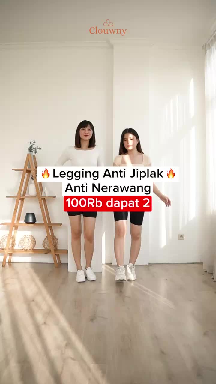 CLOUWNY - Bawahan Wanita Short Legging Pendek Premium Knitt Bamboo fit waist Jumbo Celana Panjang Hitam Santai Pant Sexy Leggings