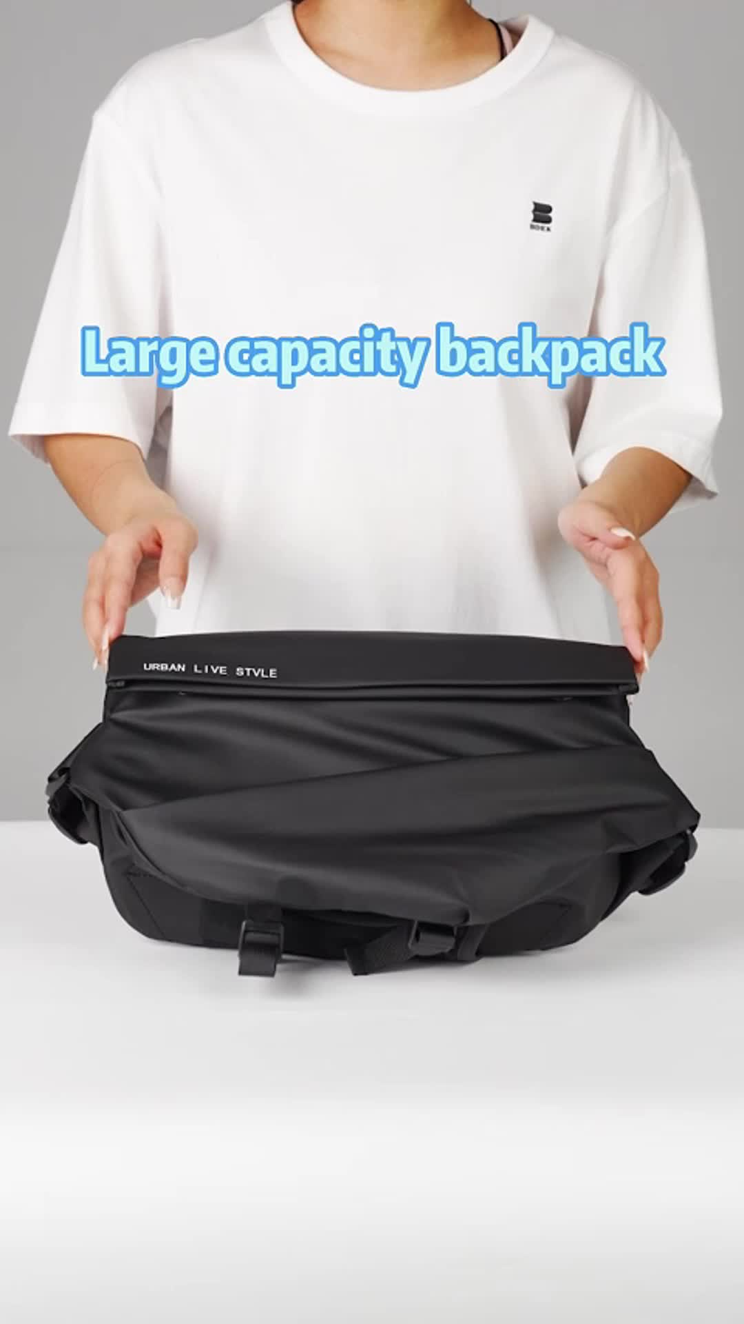 TSONG Mens Large Sling Bag Anti Pencurian Tahan Air Single Shoulder Backpack Sling Chest Bag Crossbody Bag untuk Pria Tas Ransel Bahu  Besar untuk Perjalanan Bersepeda dan Hiking 22901