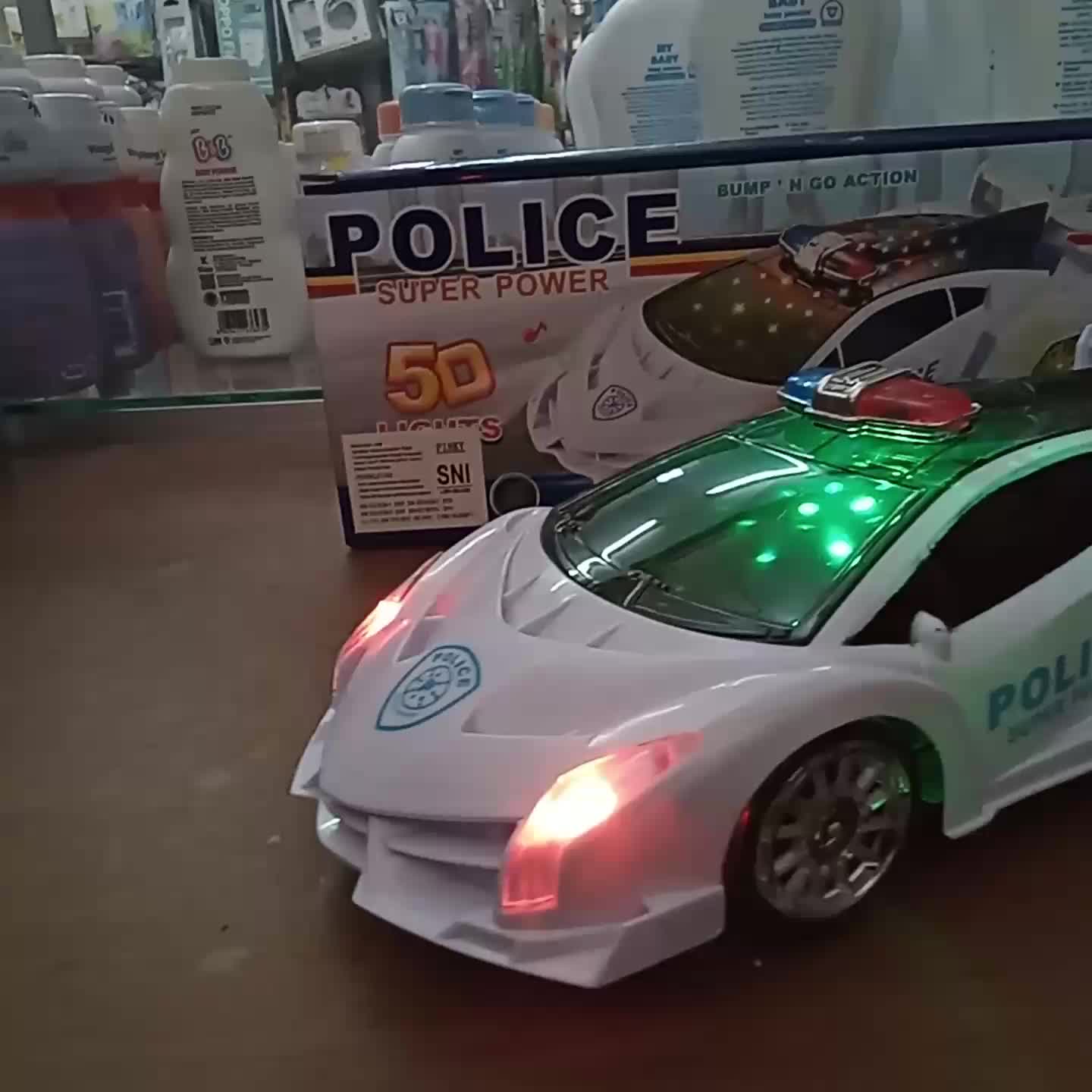 Mainan Anak Mobil Police Baterai Berjalan Bunyi