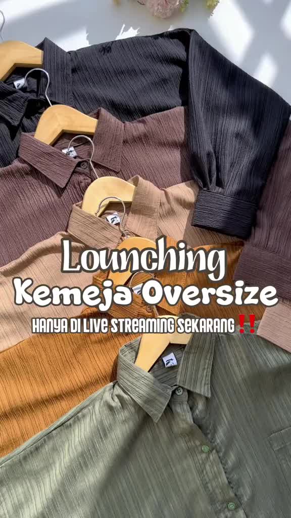 ( Top Oversize ) Kemeja Wanita Kemeja Atasan Luna Lady Crush Oversize