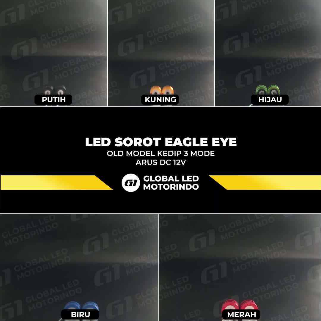 WERACE Lampu LED Sorot Eagle Eye Mata Elang Old Flashing Harga 1 Set Isi 2 Pcs 3 Mode