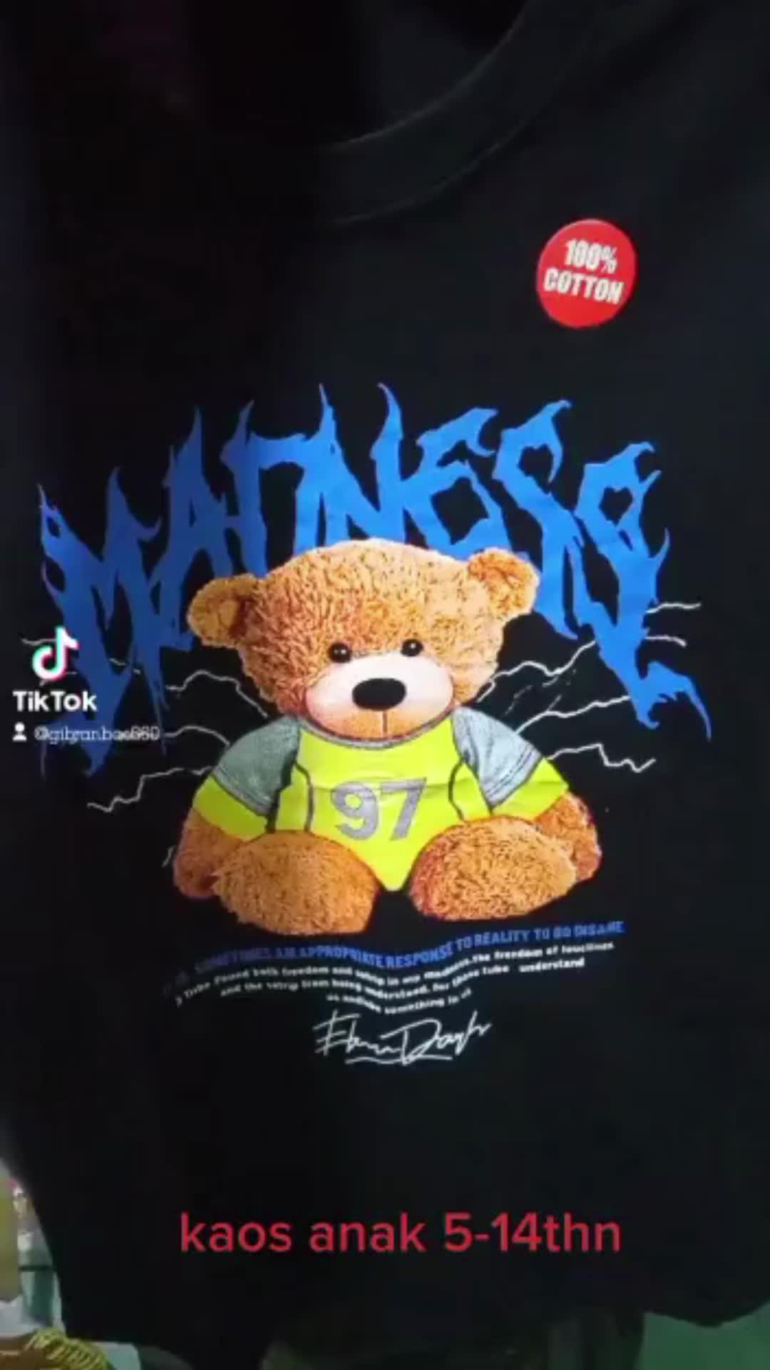 Obral Kaos Anak Samura Beruang Sayap Terbaru - 5 Kaos di Harga 100ribu