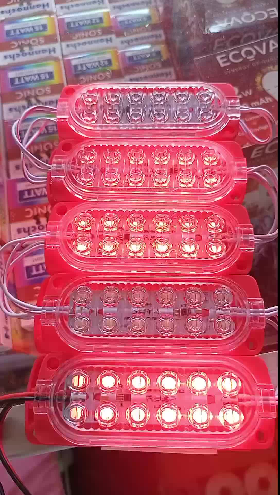 LED flash 12 mata kedip otomatis ultrasonik 12v/24v Car