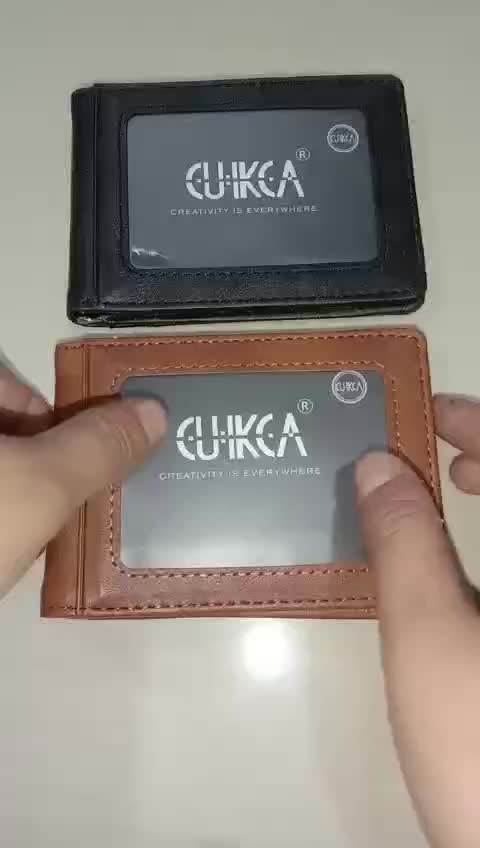 CUIKCA HF014 DOMPET KARTU MINIMALIS UANG RFID DENGAN KLIP PENJEPIT ANTI RIBET Hitam