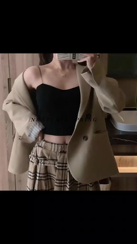 3 pcs warna acak@101 rompi rajut wanita Bra Atasan Top Spandex Tank Crop Cewek