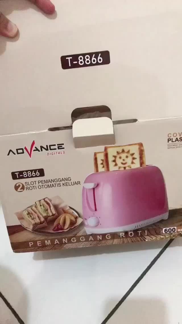 READY STOCK ADVANCE Pemanggang Roti Toaster Sandwich Otomatis Pop-up Garansi Resmi 1 tahun