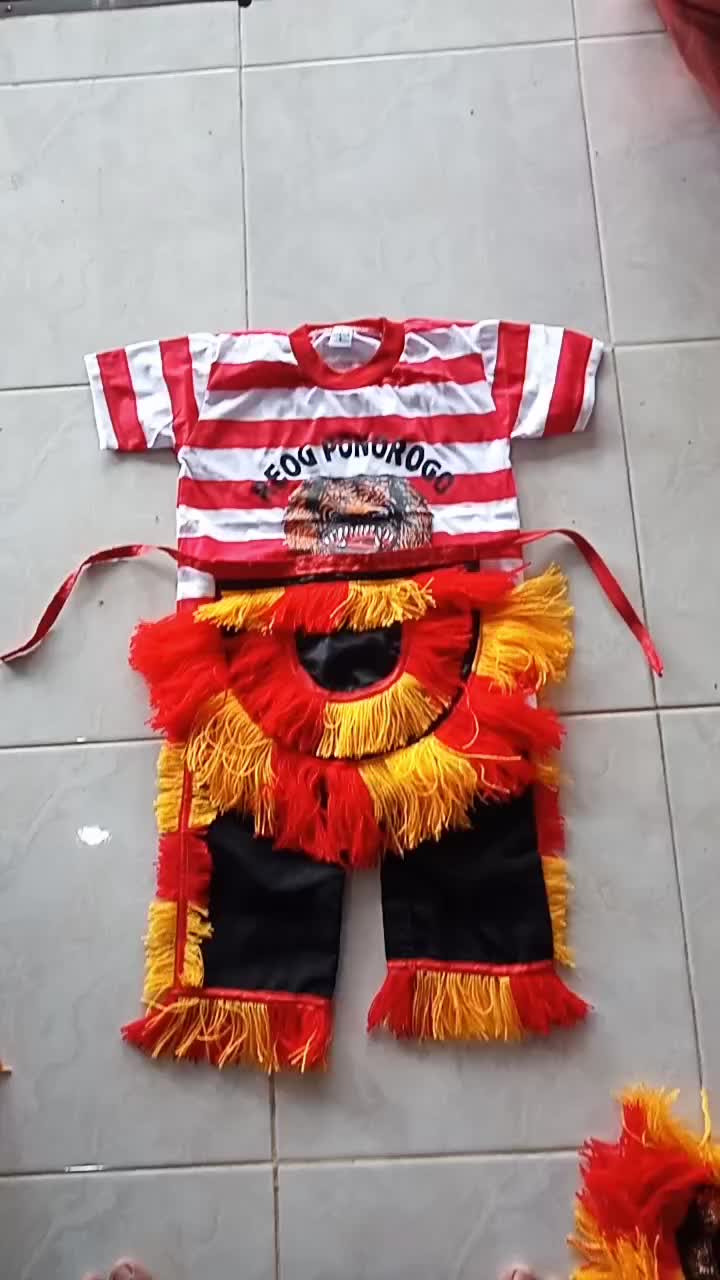BAJU REOG. BAJU REOG ANAK. BAJU REOG PONOROGO. BAJU JARANAN ANAK. KOSTUM REOG. KOSTUM REOG ANAK. PAKAIAN REOG ANAK