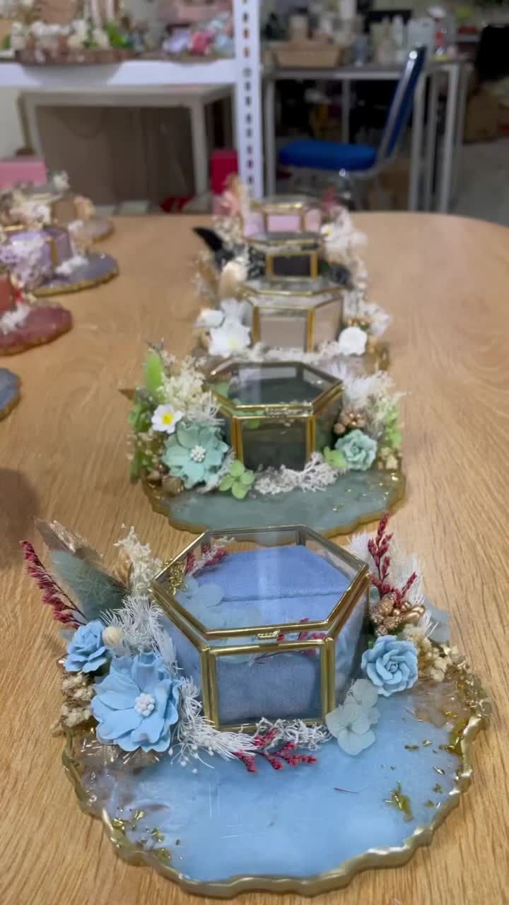 Ringbox Terarium Resin Kotak Cincin Lamaran Tunangan Pernikahan Premium