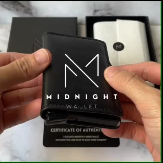 Dompet Pria kulit MIDNIGHT Smart Wallet Card Holder RFID Compact - ORION