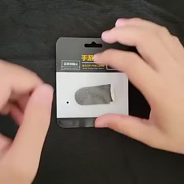 Sarung Jempol Game Anti Keringat Anti basah Anti Minyak Finger Sleeve Gaming isi 2 Pcs Hitam Joystick Ponsel Accessories