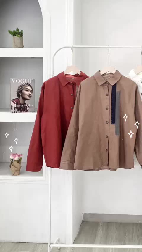 MALENA SHIRT - FLOTTILICIOUS / Atasan Wanita / kain Katun Linen / kancing kerah formal kerja / Busui Friendly / Mocca Brick Broken White Black Baju Panjang Simple