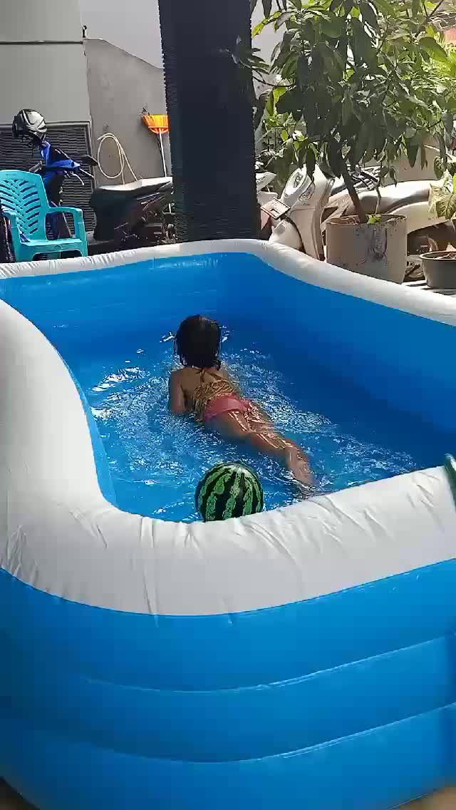 Kolam renang anak kolam mandi bola kolam renang anak ukuran jumbo inflatable pool kolam renang karet 2 meter 3 meter KERANJANG KUNING Kado Permainan Sand Toys