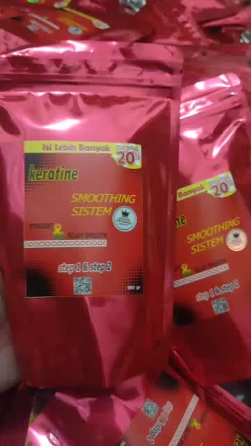 Keratine Smoothing Sistem Pelurus Rambut Permanen Step 1 & 2 Tanpa Catok