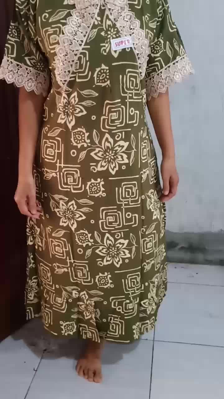 daster renda motif sultan mewah Bunga Rayon Busui