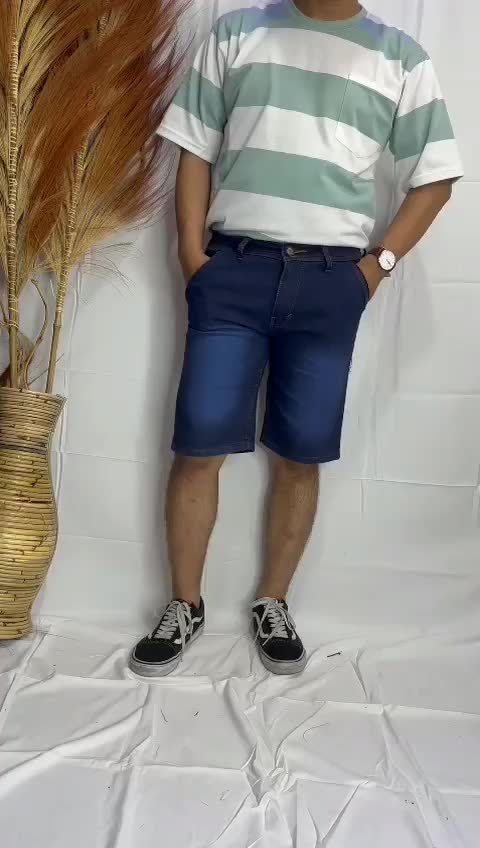 COD / BAYAR DI TEMPAT CELANA JEANS PENDEK PRIA - JEANS - CELANA PENDEK BIRU TUA - HITAM - BLITZ 26-38 Panjang
