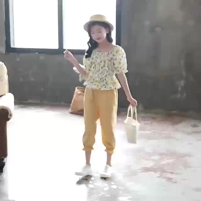 Baju setelan anak perempuan bahan:katun-pakaian anak cewek 2-13th Celana Set Fashion