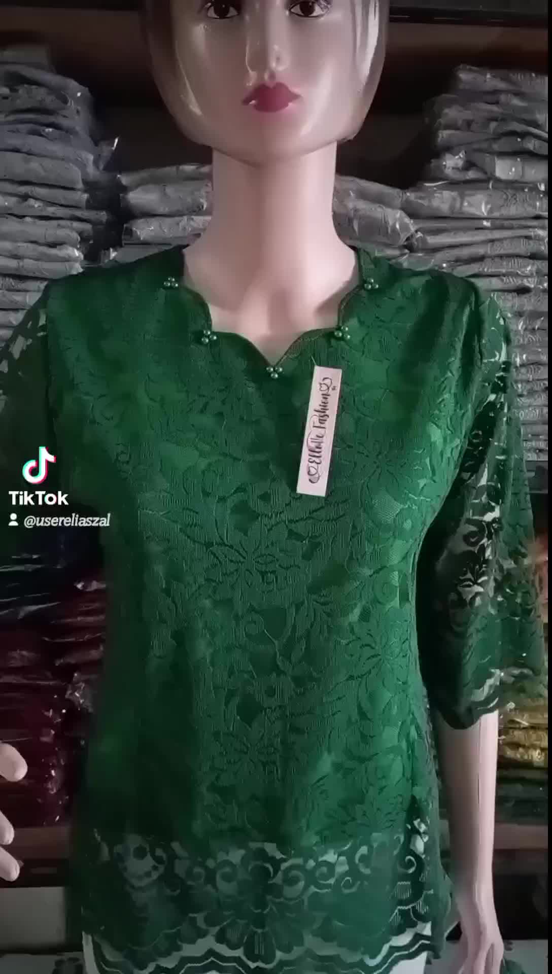 Atasan Wanita Terbaru. Ellove Blus Renda Premium. Bunga Kombinasi Mutiara