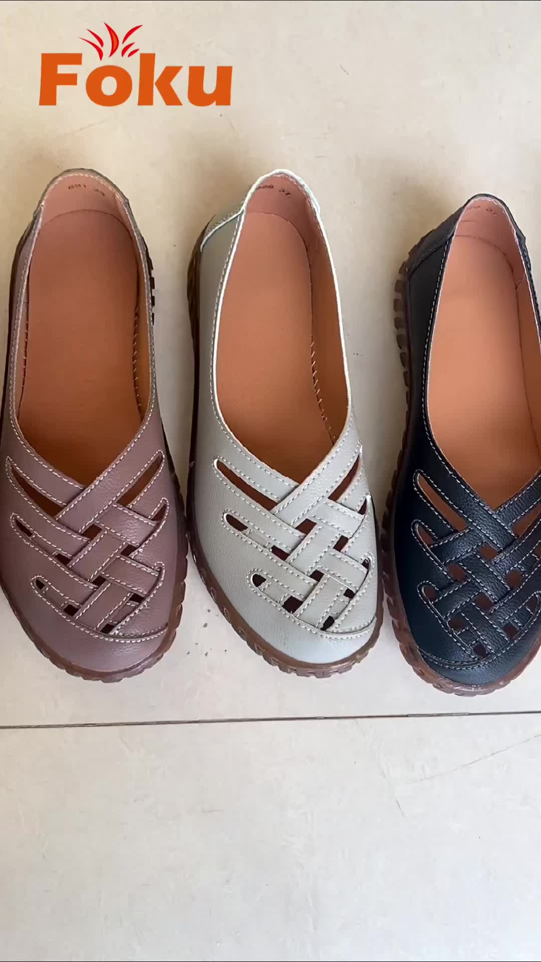 FOKU Sepatu Flat Wanita ️Slip On Lembut Kerja Flatshoes Terbaru