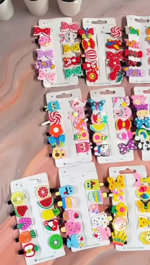 10 pcs Jepit Rambut Anak Korea Karakter Lucu