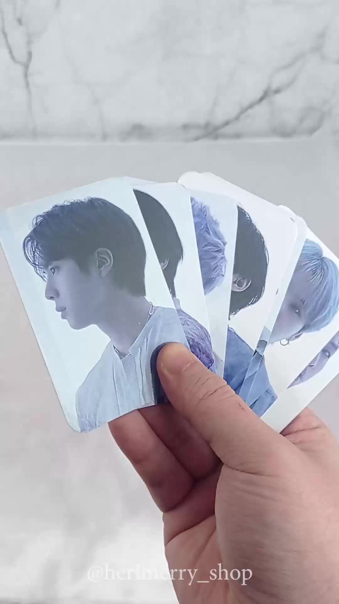 (ISI 7 PCS) Photocard BTS PROOF - Photo card Premium 2 Sisi Kartu Kpop Merch Unofficial Putih Cards
