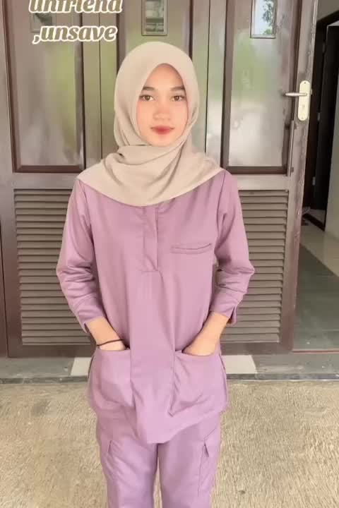 Baju Jaga OK OKA Resleting Depan Lengan 7/8 bahan Toyobo seragam klinik kesehatan