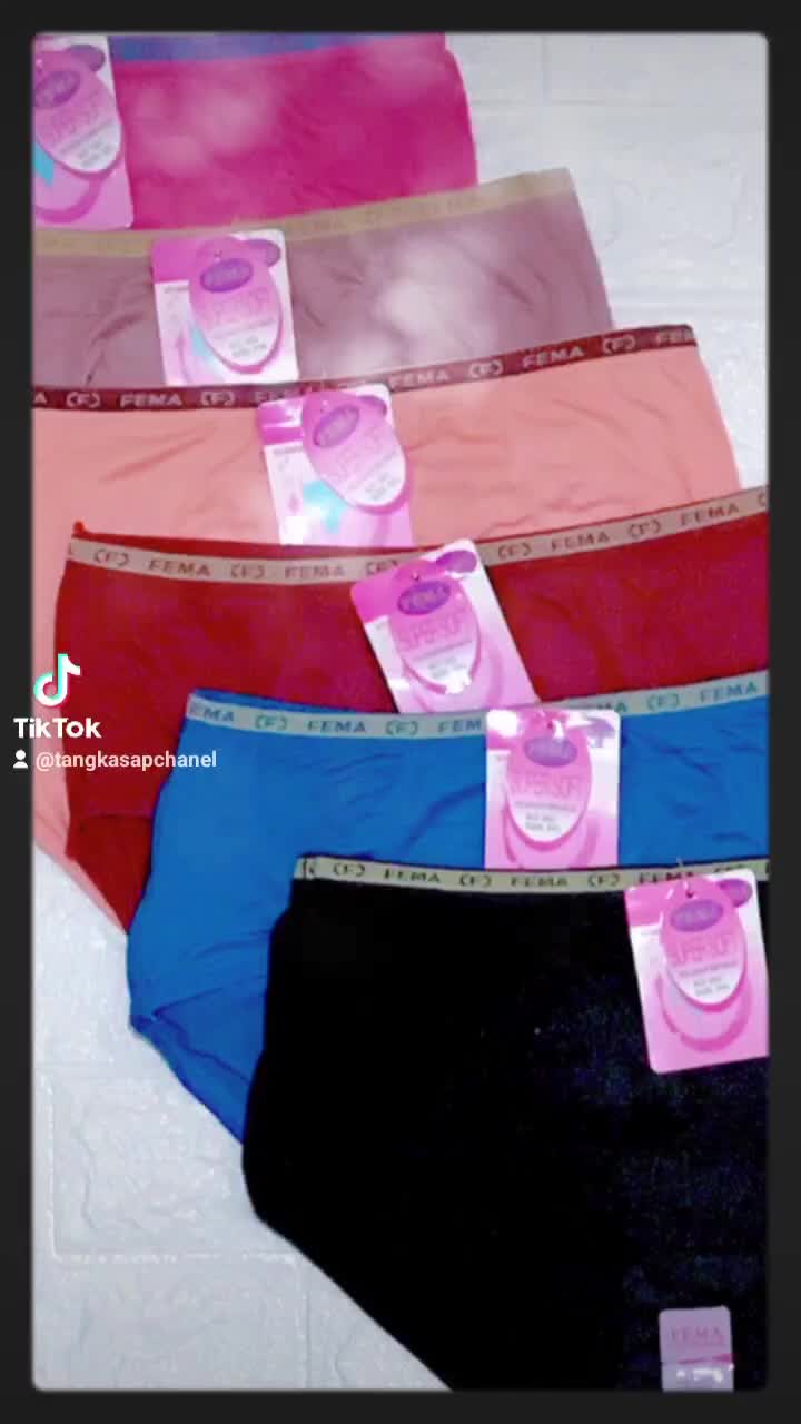 Labeling - 6 Pcs Celana Dalam Wanita Premium Quality CD Wanita Fema Lembut Pita Nyaman Dewasa Motif Katun